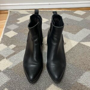 Blondo Black Leather Ankle Booties
